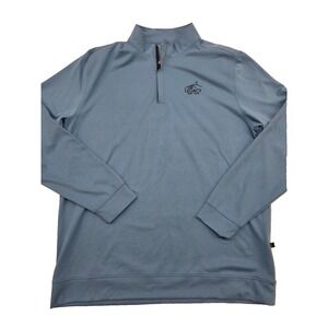 Swannies Legacy Golf Club Pullover Mens XL Blue Performance‎ Quarter Zip Stretch